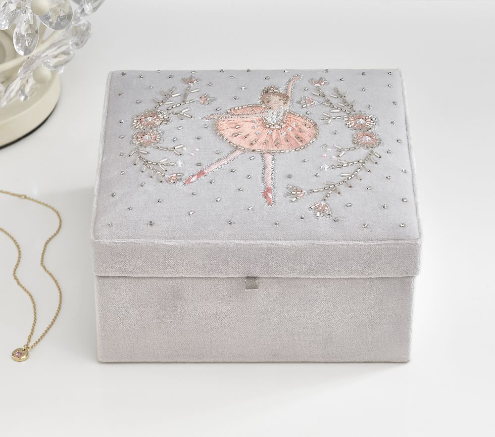 Camille Ballerina Velvet Jewellery Box